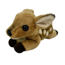 Realistic Spotted Fawn Plush Baby Deer Woodland Forest Soft Stuffed Animal
