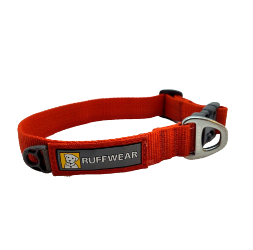 Ruffwear Dog Collar Red Small 11-14” Outdoor Dog Hiking - Picture 1 of 4