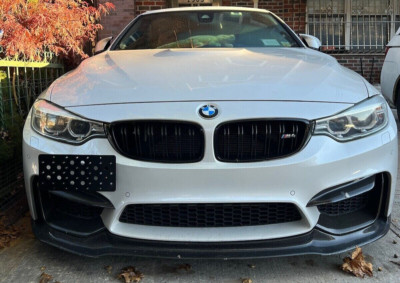 Front Bumper Tow Hook License Plate Mount Bracket Kit For BMW M4 2014-2020 New 