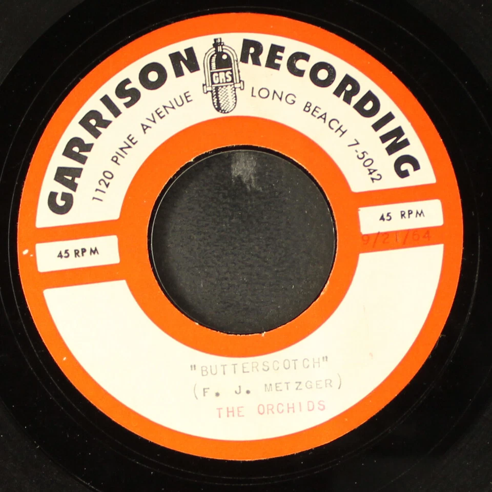 ORCHIDS: deep six / butterscotch GARRISON 7" Single 45 RPM - Image 2 of 2