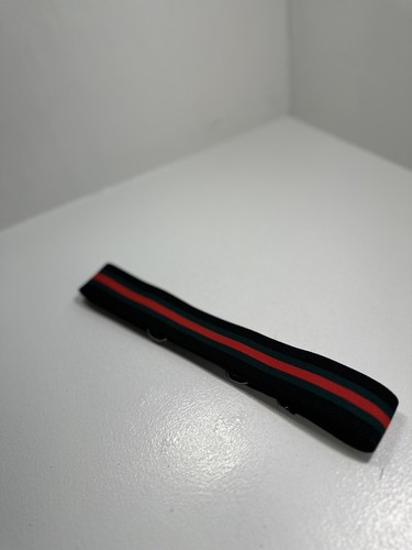 Equestrian Belt Elastic Adjustable Snaffle Bit Belt Red Green Black Stripe Belt - Picture 10 of 10