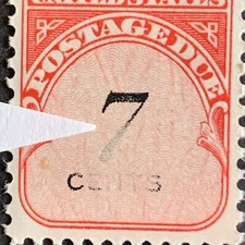 1/527 Timbres US Scott J95 7c manque erreurs d'encre MNHOG EFO Coll