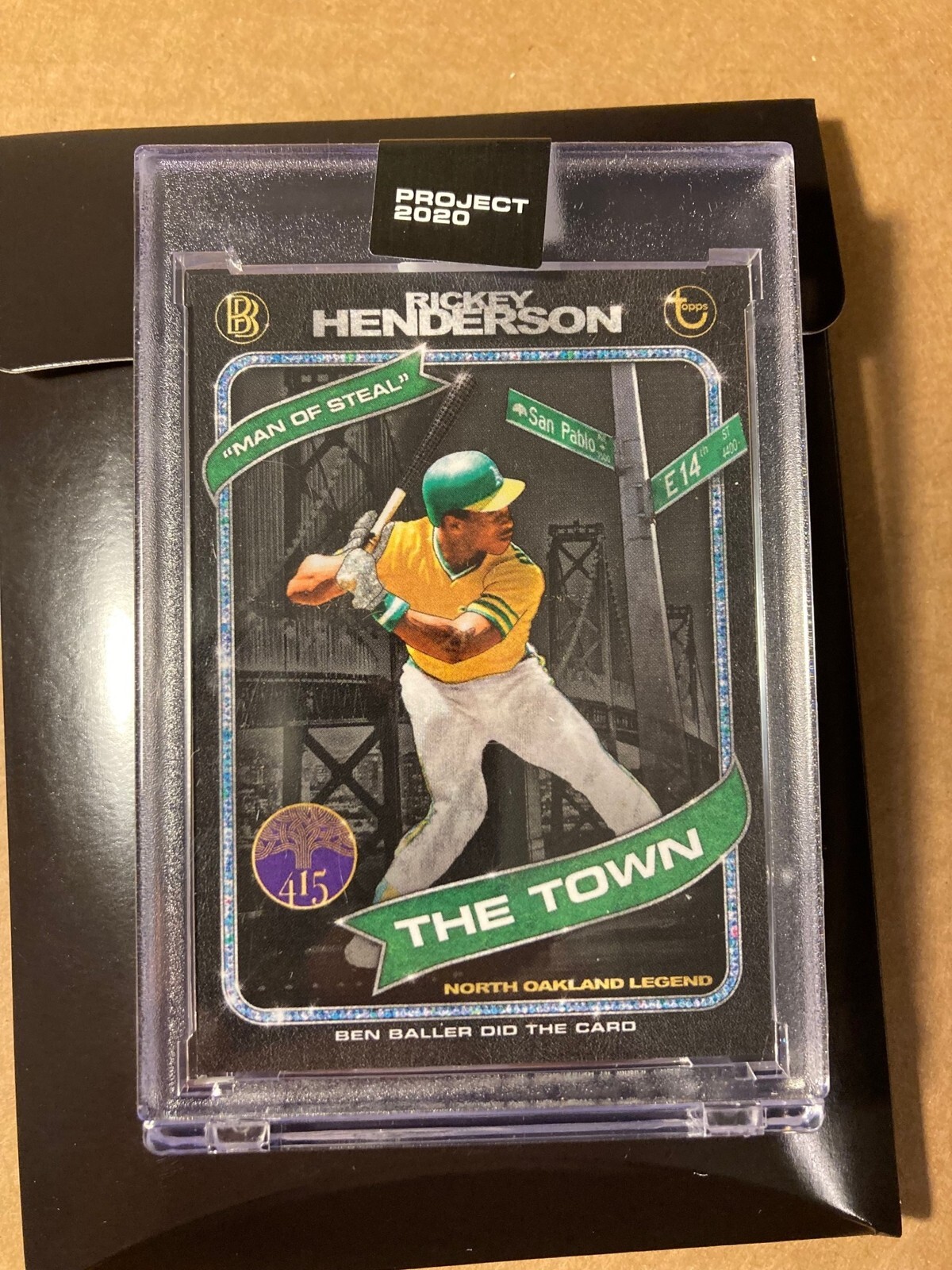 TOPPS PROJECT 2020 RICKEY HENDERSON 71 1980 482 OAKLAND AS ATHLETICS BEN BALLER
