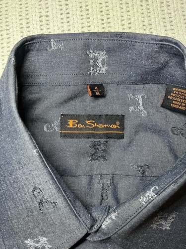 Ben Sherman The Original Mens Dress Shirt Grey Long Sleeve Button Up Quality XL - Picture 20 of 20