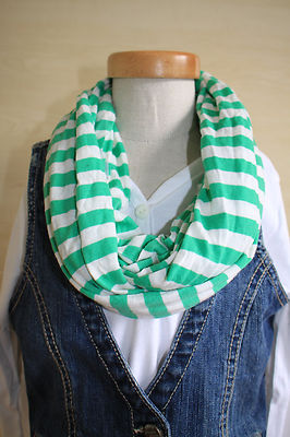 *ღ* SNOOD SCHLAUCHSCHAL SCHAL TUCH LOOP Streifen grün ATMOSPHERE BY PRIMARK *ღ*