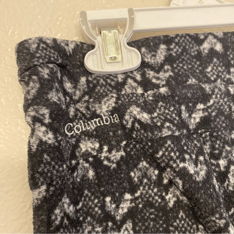 COLUMBIA Niñas Glacial Gris Negro Estampado Leggings Polar Pantalones XS-6 Foto 4 de 4