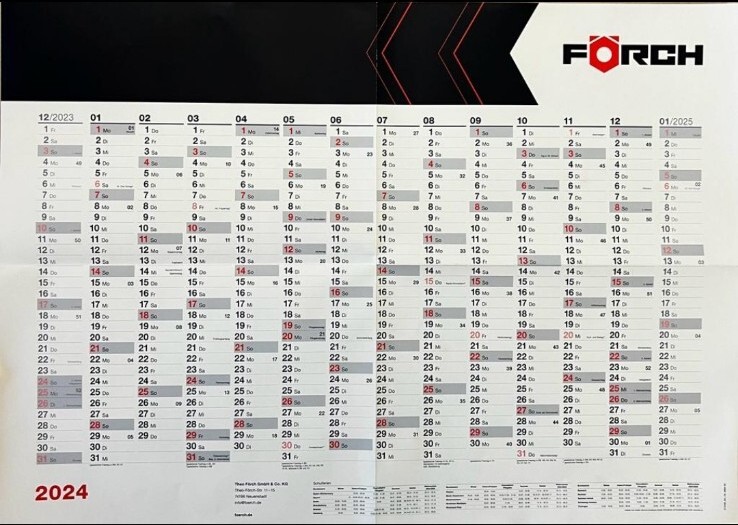 Erotik Kalender 2024 - Förch - Neu Limitierte Edition, inkl. gratis 