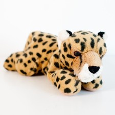 Aurora Cheetah 12" Plush Laying Down Realistic Leopard Spotted Big Cat Stuffed
