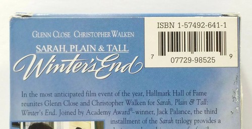 Sarah, Plain & Tall Winter's End VHS - Foto 9 di 9