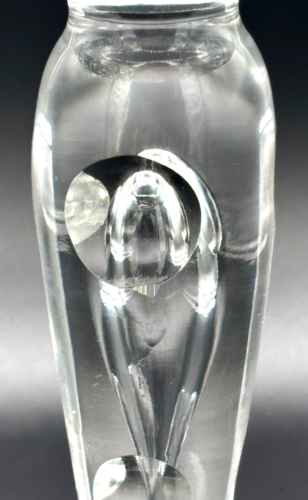 American Brilliant Cut Crystal Glass Compote Etched Flowers Leaves Handblown VTG - Picture 16 of 22