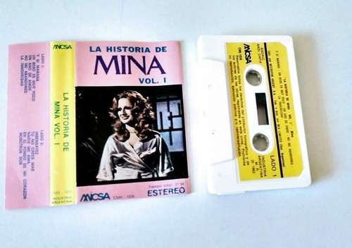 Mina Anna Mazzini La Historia - Rare Cassette Tape Argentina Pressing VG+ Cond - Picture 2 of 3