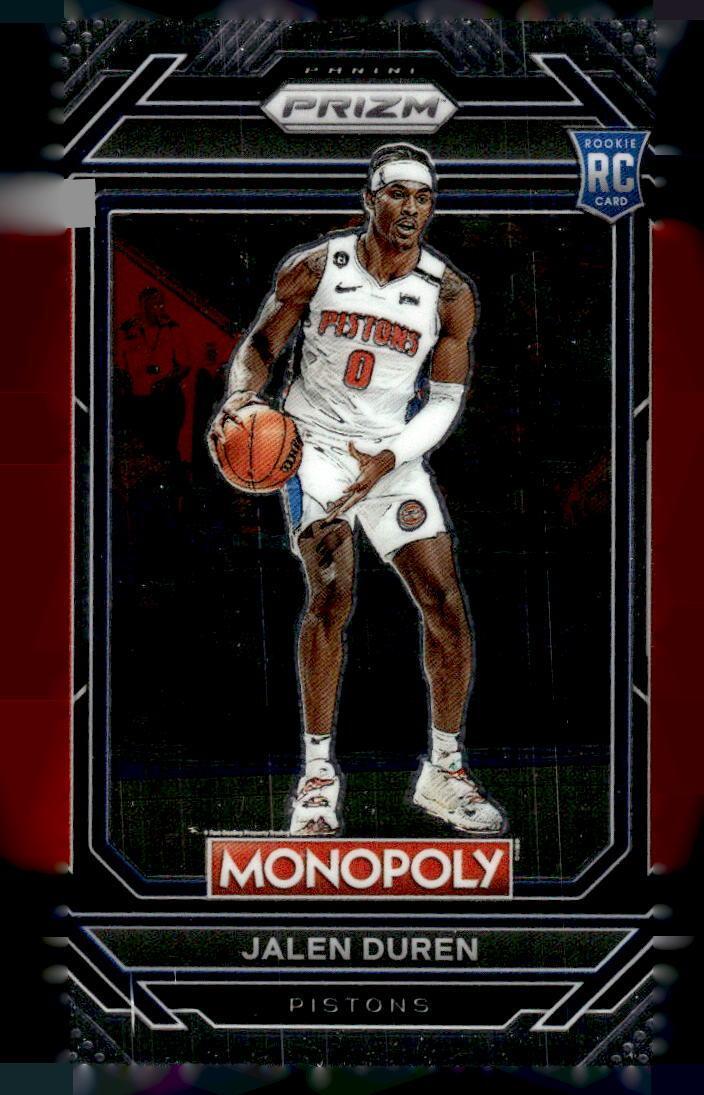 2022-23 Panini Prizm Monopoly #27 Jalen Duren RC Detroit Pistons
