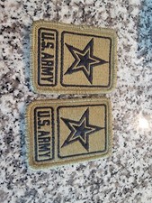 Two US Army Star Patch with Hook Used A714