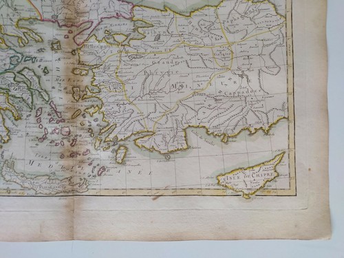 1762 Lattré Delalain Mapa Turquie d'Europe et Partie de Celle d'Asie Turkey - Picture 3 of 5