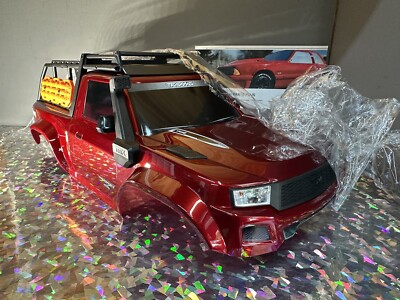 Traxxas TRX-4 Sport Metallic Red Body W/ Clipless Mount Decals 1