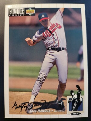 レア‼️ ジャズ　美品！MAD DOGS 1994 Upper Deck Collectors Choice Greg Maddux SILVER SIGNATURE