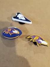 Baltimore Ravens Football Team Sports Charm For Crocs Shoe Charms - 3 Pieces