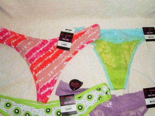(9) No Boundaries Assorted Thong Panties Size XXL (19) Brand New With Tags ~ Z5 - Imagen 3 de 7