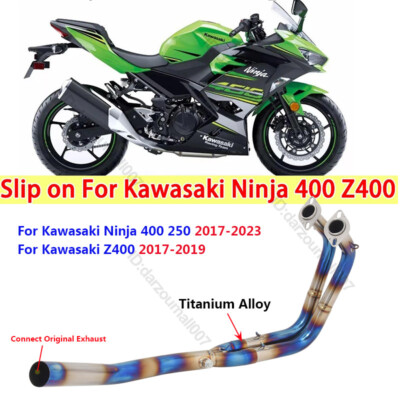 Header Front Link Pipe For Kawasaki Ninja 250 400 Z400 Original Exhaust Titanium