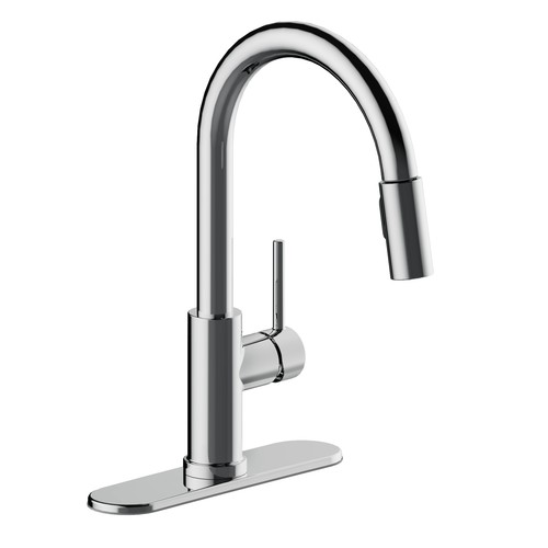 Eastport II Single Kitchen Pull Down, Polished Chrome