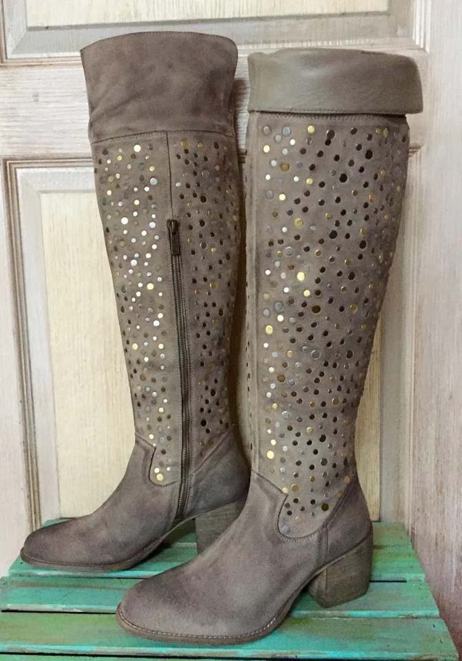 Botas Anthropologie Seychelles color tostado topo con tachuelas sobre la rodilla 7 NUEVAS Foto 4 de 4