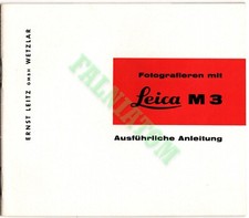 Vintage Leica M3 Instructions - 25 pages German 