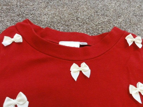 GIRLS OOH LA LA COUTURE RED KNIT HOLIDAY CHRISTMAS VALENTINE DRESS SIZE 6X/7 - Picture 2 of 12