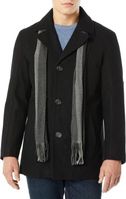 Cole Haan Men's Melton Wool Car Coat SZ M | eBay