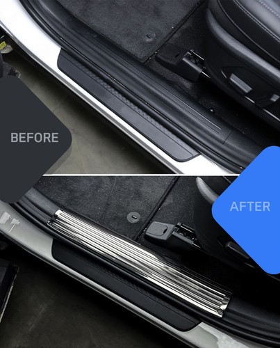 Black Stainless Door Sill Plate Cover Protector for Kia Sorento MQ4 2024 2025 - Picture 3 of 5