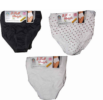 12x Womens Ladies Full Mama Briefs Underwear Knickers Cotton All Size WMS XXXOS