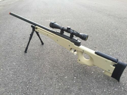 WellFire MK96 Bolt Action AWP Airsoft Sniper Rifle w/ Scope - TAN