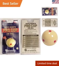 Regulation 2-1/4" Pool Cue Ball with 6 Red Dots for Precision Training