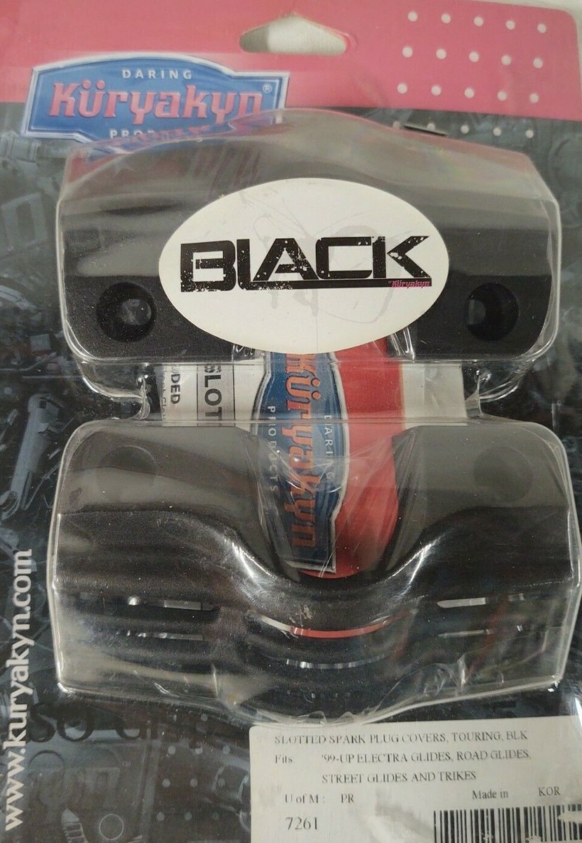 99 - 14 HARLEY SPARK PLUG / SLOTTED HEAD COVER SET ( BLACK