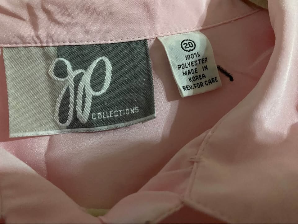 JP Collections Pink Button-Up Collared Dress Shirt - image 2