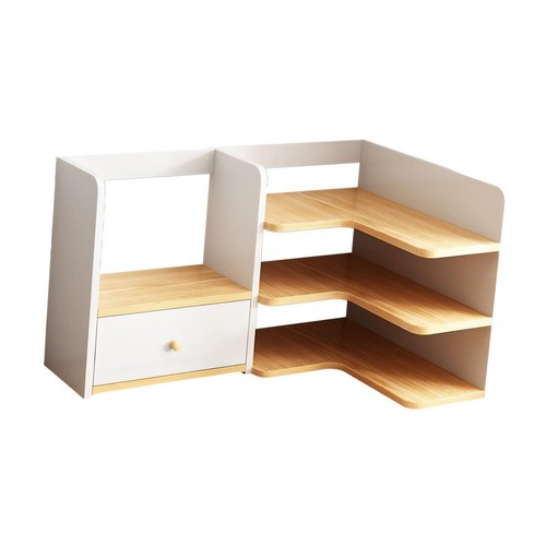 Desktop Corner Bookshelf Countertop Organizer for Classroom Office Bedroom - Picture 2 of 5