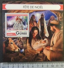 Guinea 2016 christmas religion nativity santa claus s/sheet mnh