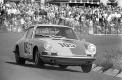 Reinhold Jost Hermann Dorner Porsche 911 S 1967 Motor Racing Old Photo 2