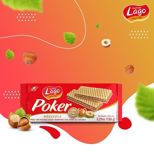 Gastone Lago Hazelnut Cream Wafer Cookies 5.29 oz (Pack Of 16) - 第 2/4 張圖片