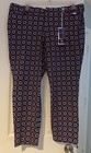 NWT Old Navy Womens 18 Blue Geometric Pattern Diva Stretch Skinny Ankle Pants — photo 1
