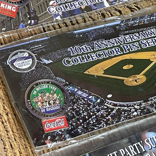 Vintage Colorado Rockies Baseball Coca Cola Lapel Hat Pin Car Lot of 10 - Picture 13 of 18