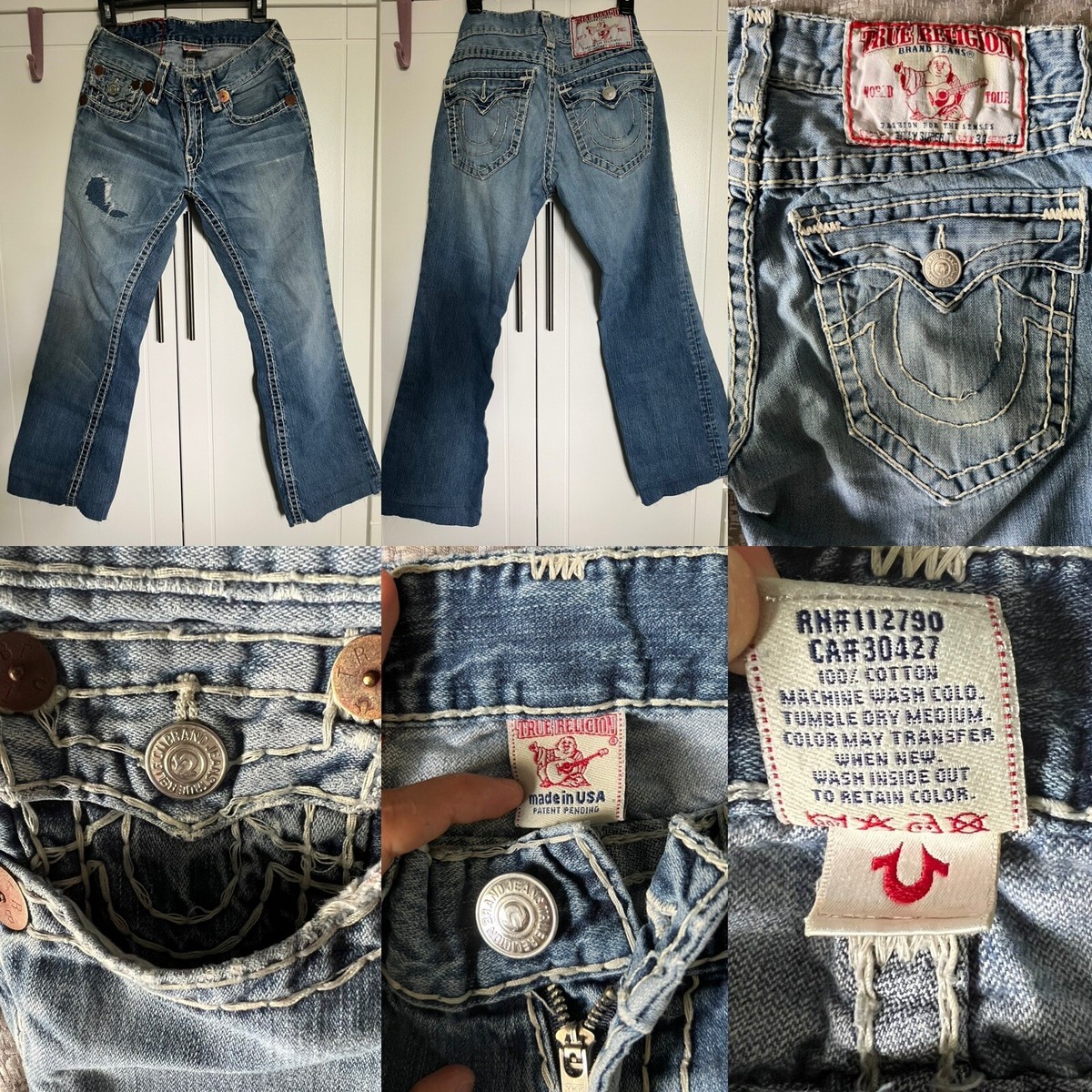 True Religion World Tour Men BILLY SUPER T Jeans 30 Short True Religion World Tour Men BILLY SUPER T Jeans 30 Short