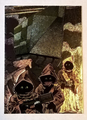 1995 Topps Star Wars Galaxy Chased Etched Foil Jawas