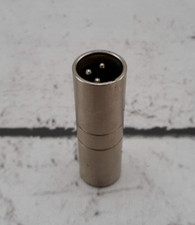 Aft Silver 3-Pin XLR Male to Male Coupler / Microphone Cable Adapter 63mm