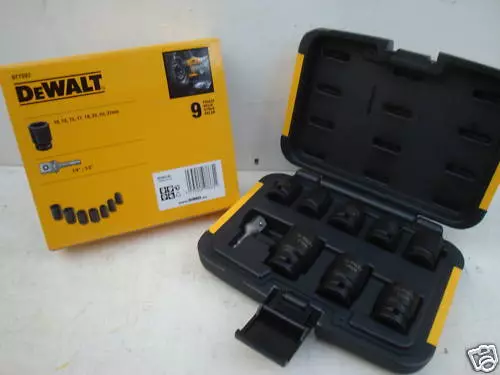 Juego de enchufes de llaves de impacto métricas de accionamiento DeWalt DT7507 9PCE 10 mm-27 mm - Imagen 1 de 5