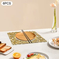 6*Charger Plates, Mirror Chargers for Dinner Plates, Square Chargers for Wedding
