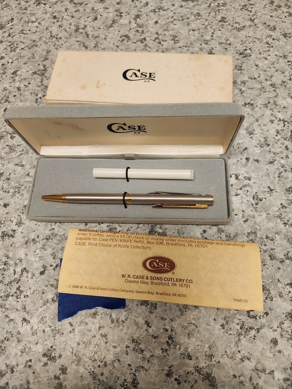 CASE XX knife Rare Ballpoint Ink Pen Multi Tool Knife Blade Nail File 1986 JAPAN
