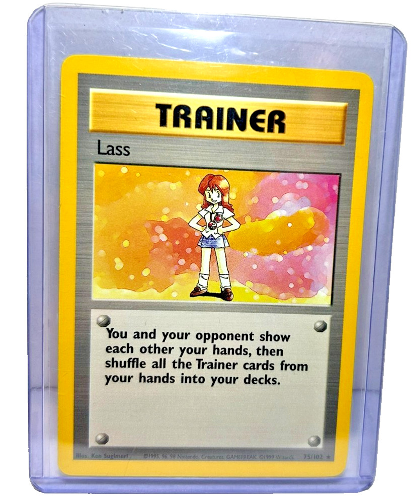 1999 WOTC Pokémon Base Set Lass 75/102 Rare Unlimited Trainer