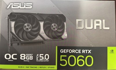 ASUS Dual GeForce RTX 5060 8GB GDDR7 PCI Express 5.0 x8 ATX Graphics Card