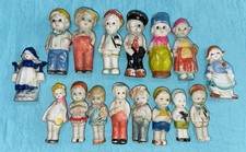 Large Lot Antique Bisque Porcelain Penny Doll...