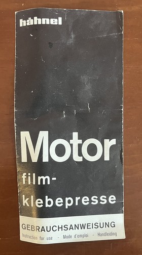 Hahnel Collmatic Giuntatrice Motorizzata Super 8 Film Con Manuale - Made In Germany - Foto 9 di 10